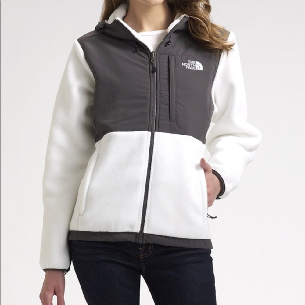 The North Face Denali Fleece Grey and White Jacket